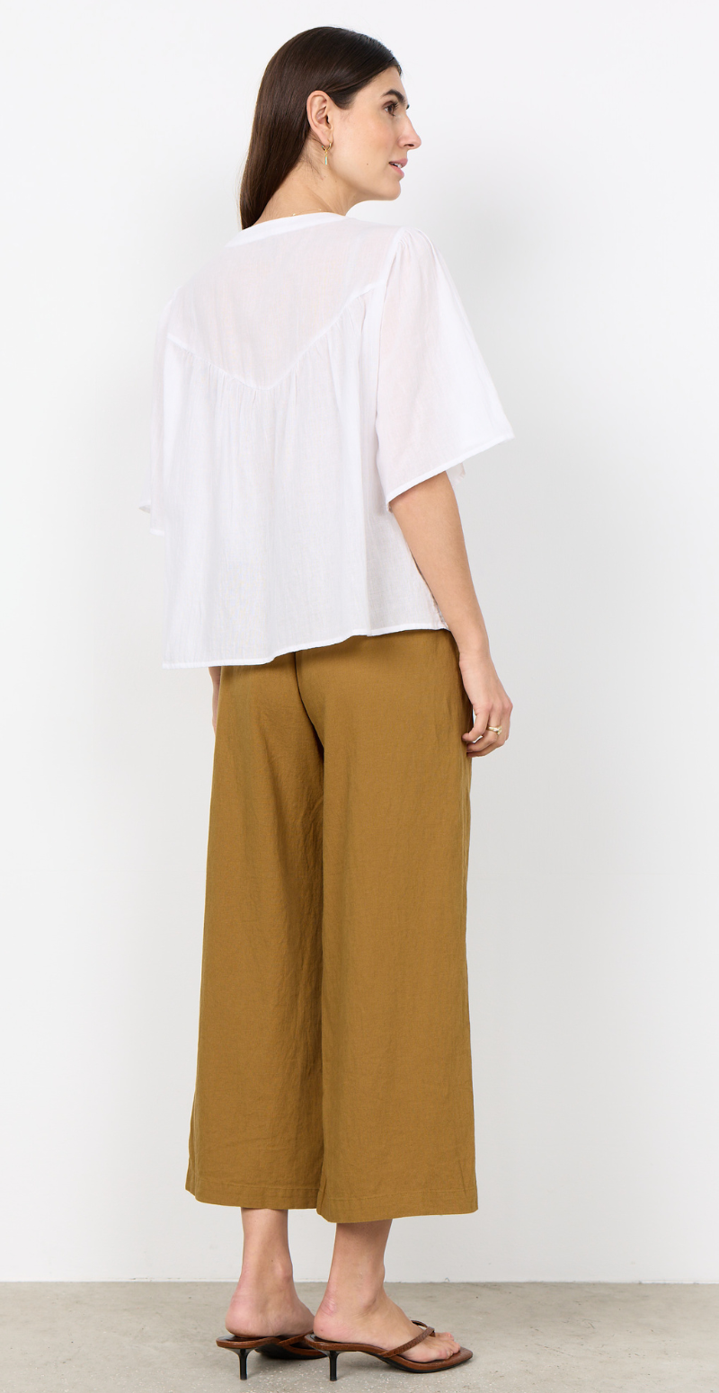 Jenny gennemknappet bluse med blonder hvid LikeLondon