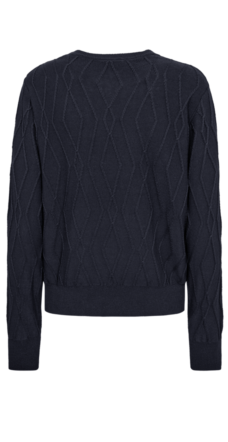 Cotty pullover med kabelmønster salute