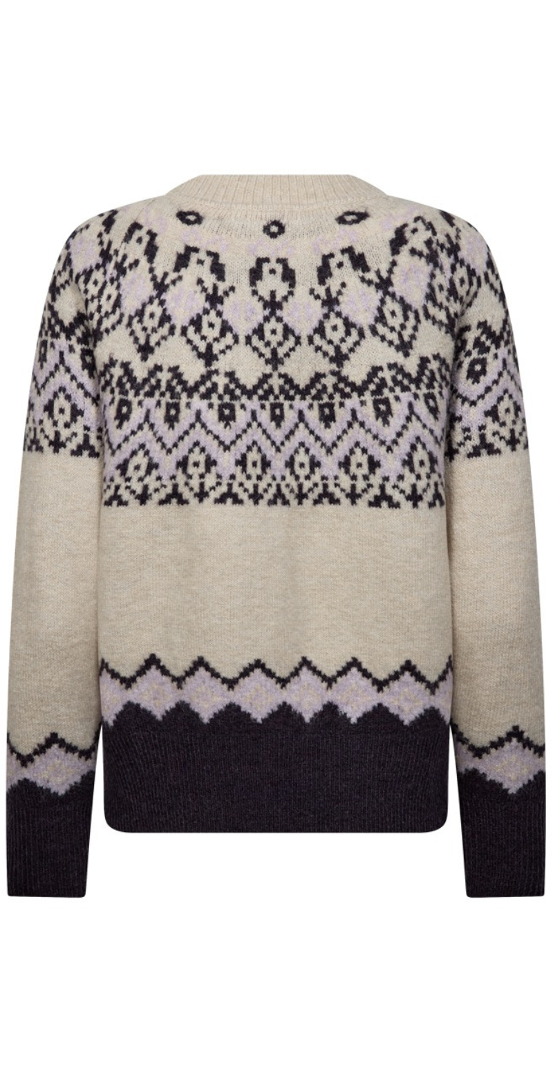 Merla pullover strik moonbeam w. nightshade Freequent