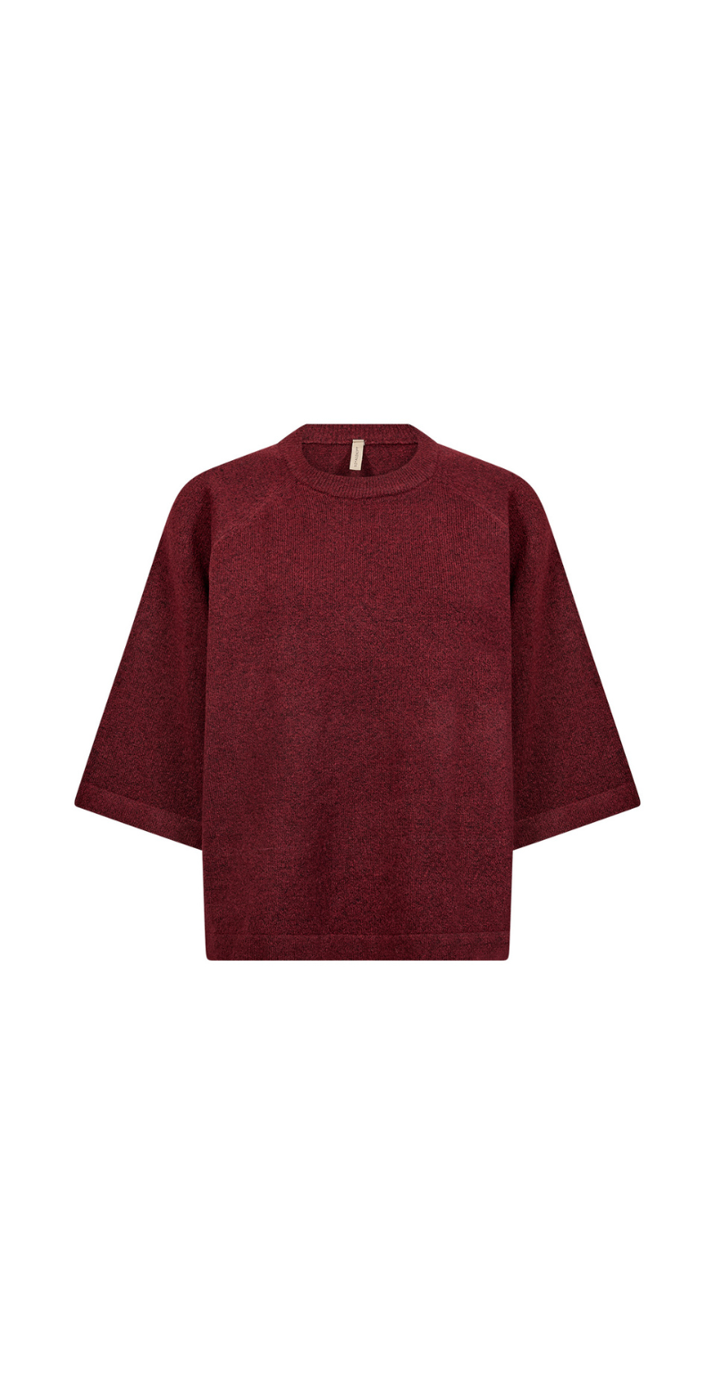 Orlean strik bluse bordeaux Soyaconcept