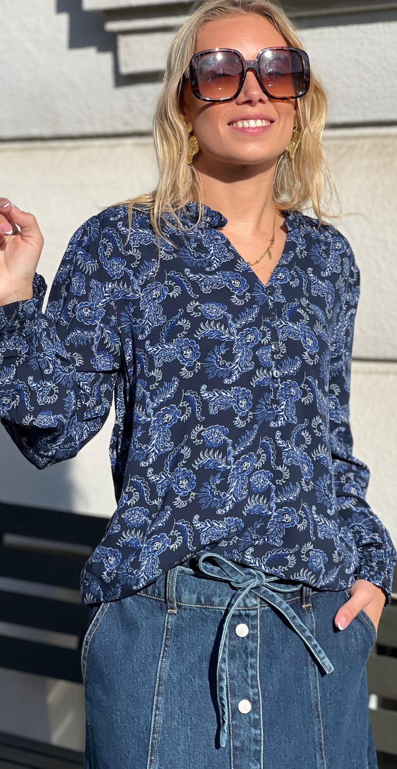 Josa bluse med v-halsudskæring surf the web mix B.young