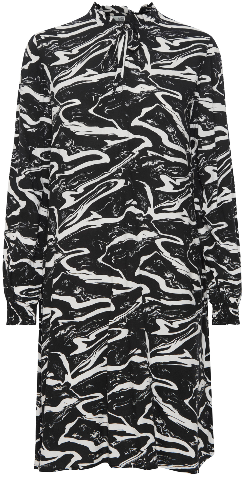 Josa kjole med v-hals black mix
