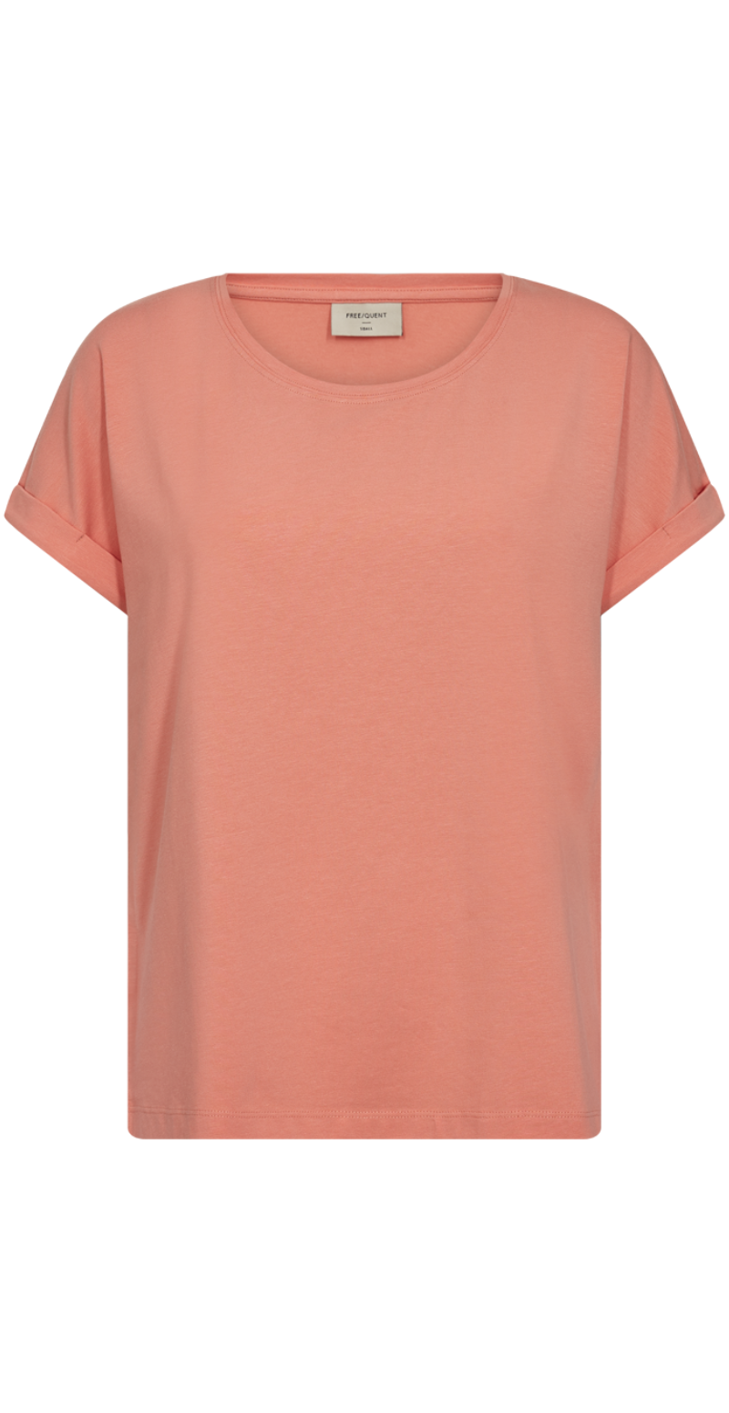 Joke bluse med opsmøg burnt coral