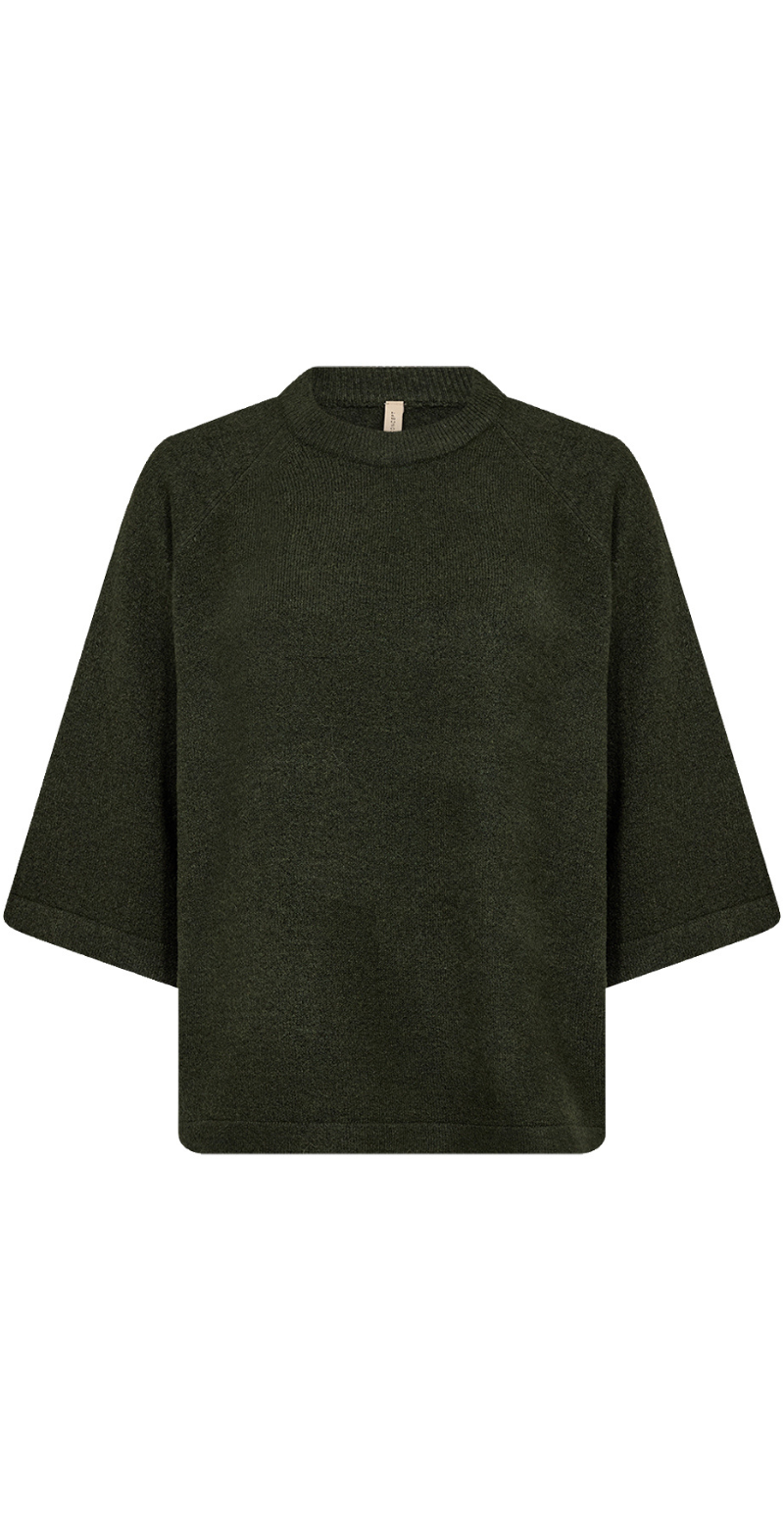 Orlean strik bluse militær grøn Soyaconcept