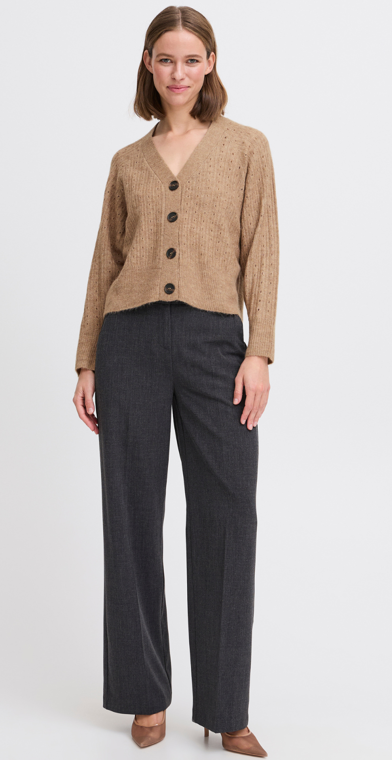 Monna cardigan walnut melange