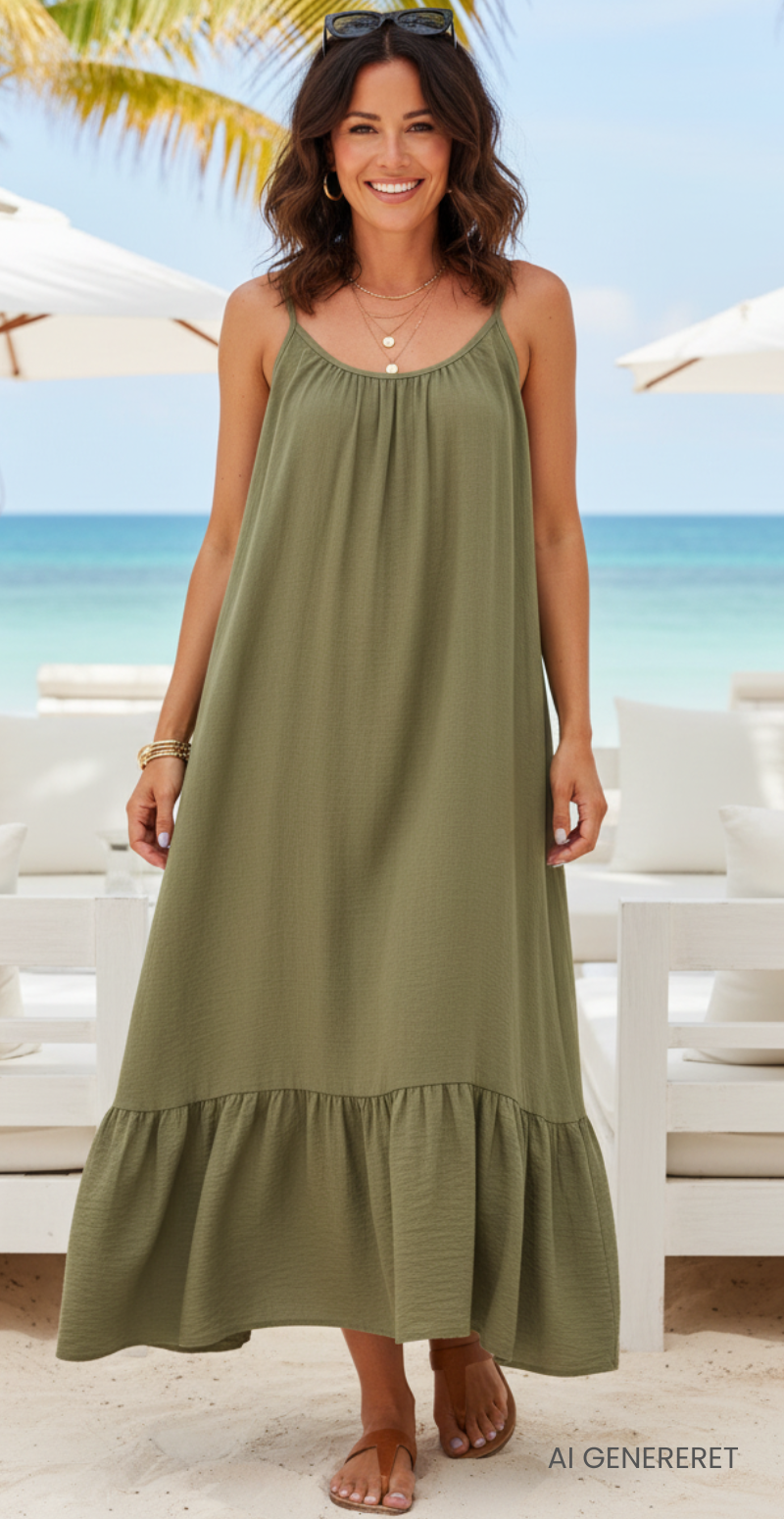 Lydia stropkjole med peplum militare LikeLondon