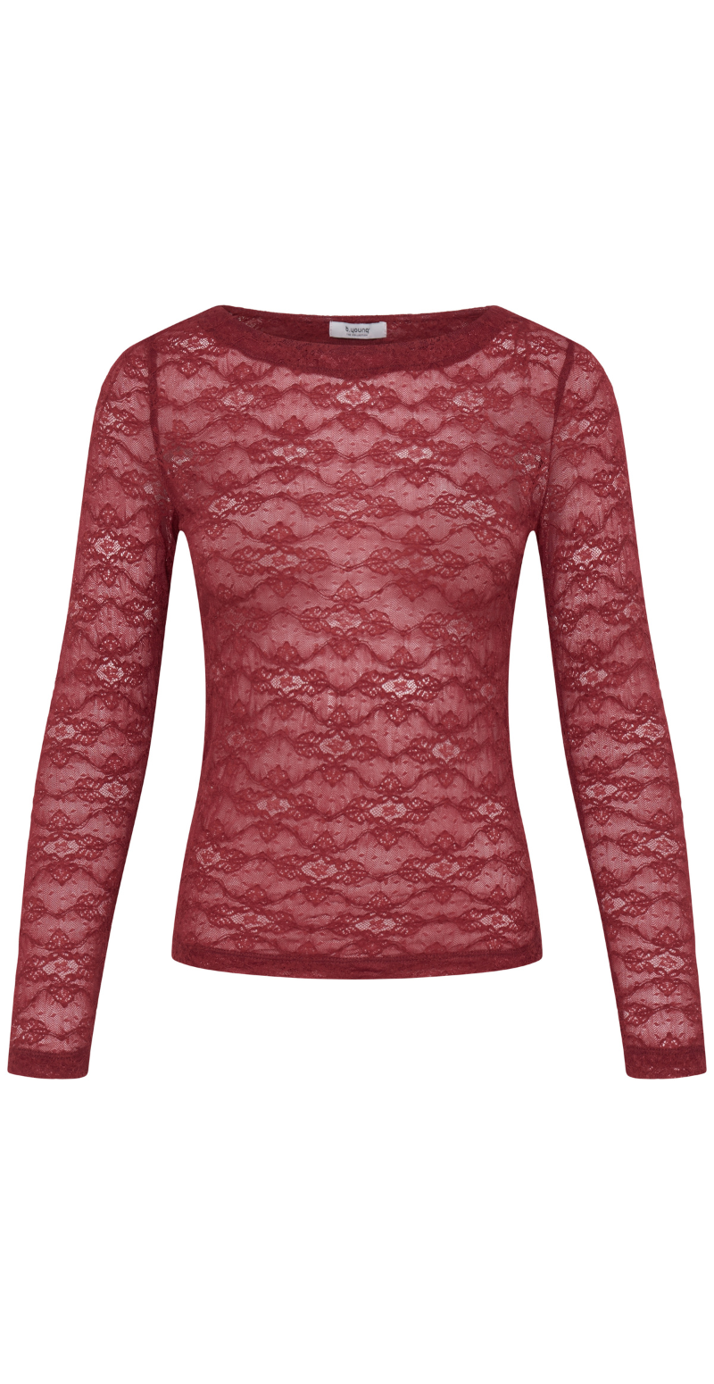 Priya blondebluse med lange ærmer sun dried tomato B.young