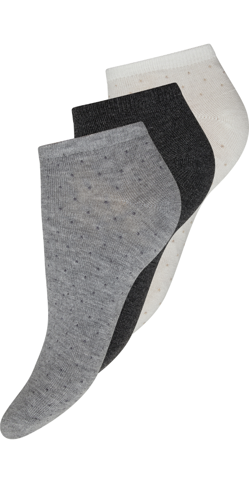 3-pak farvede ankelstrømper i bambus Decoy