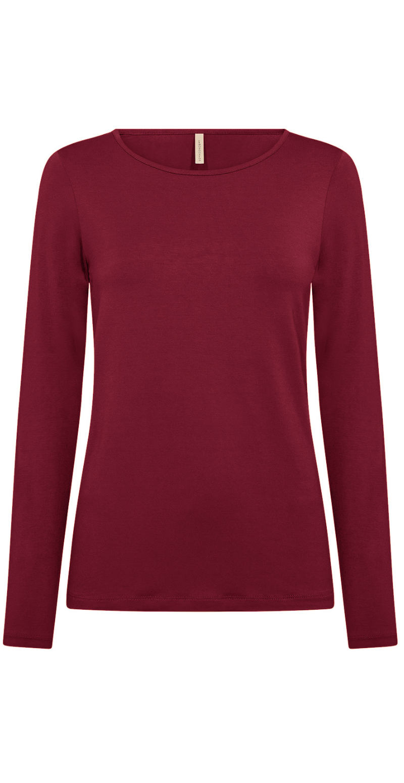 Marica langærmet bluse berry