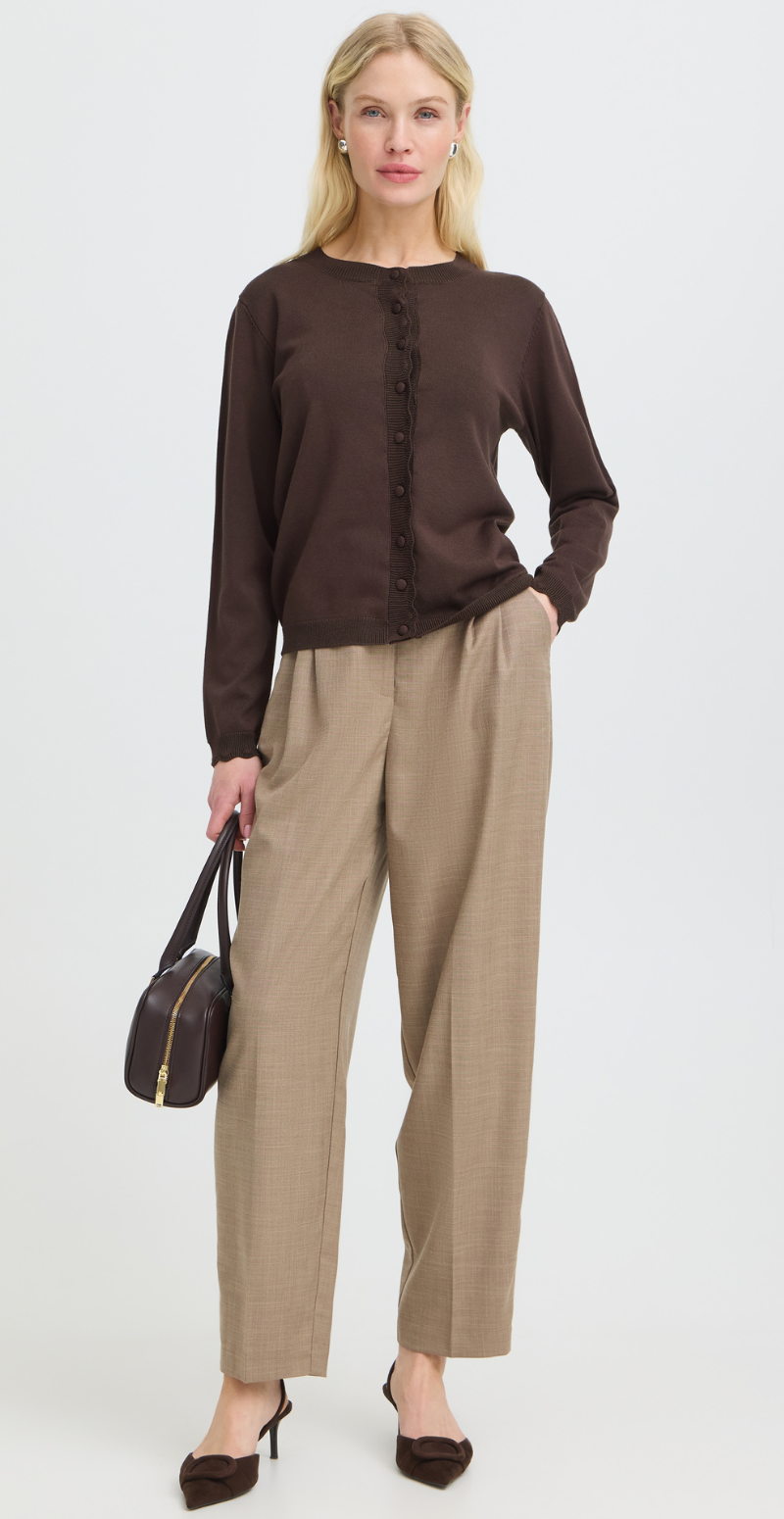 Morla Lurex cardigan java melange B.Young