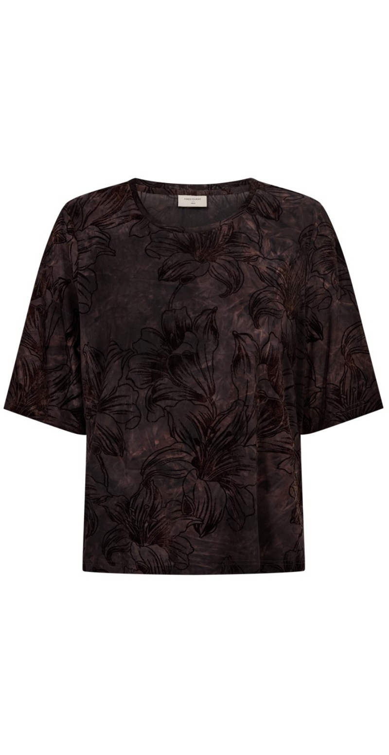 Grsessolana tee med velourprint mole Freequent