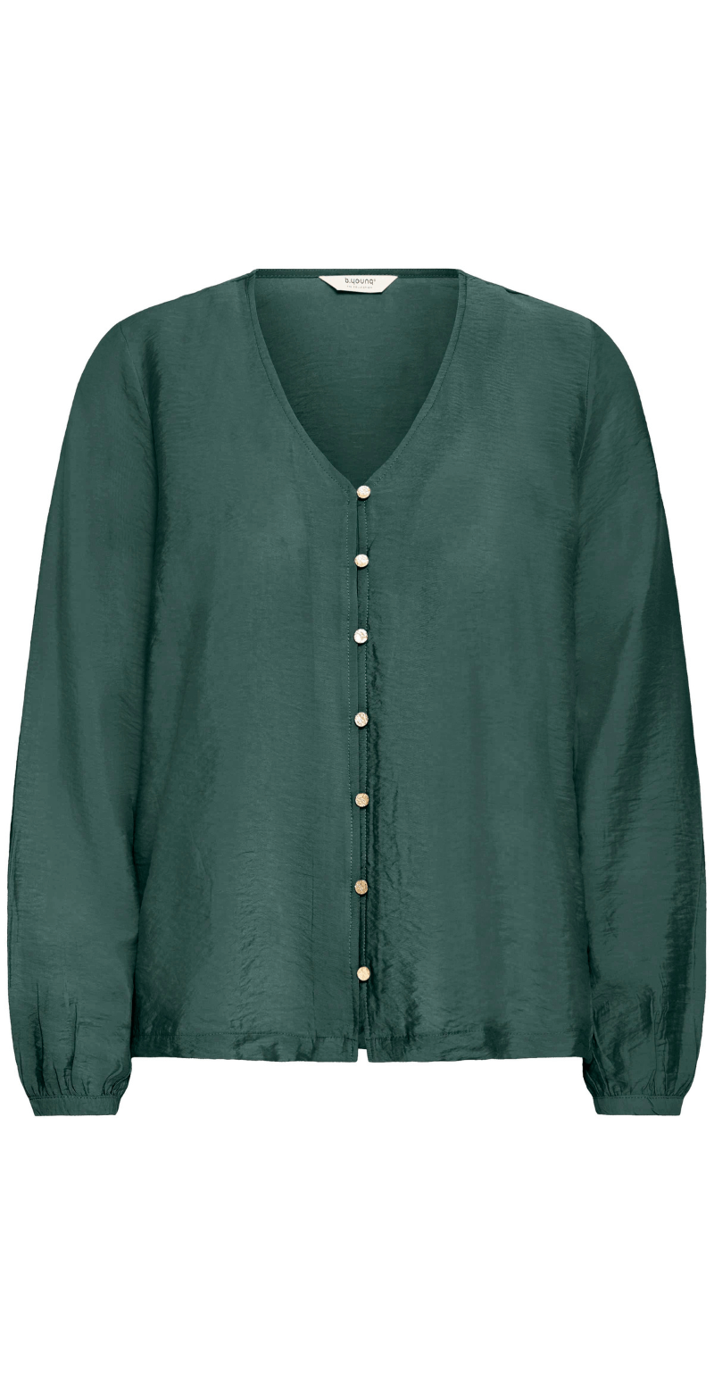 Fara bluse med guldknapper green gables
