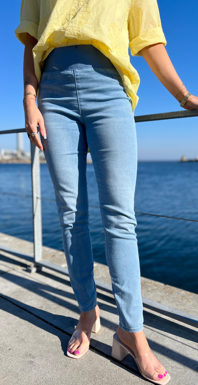 Denim shantal stretch buks lys blå