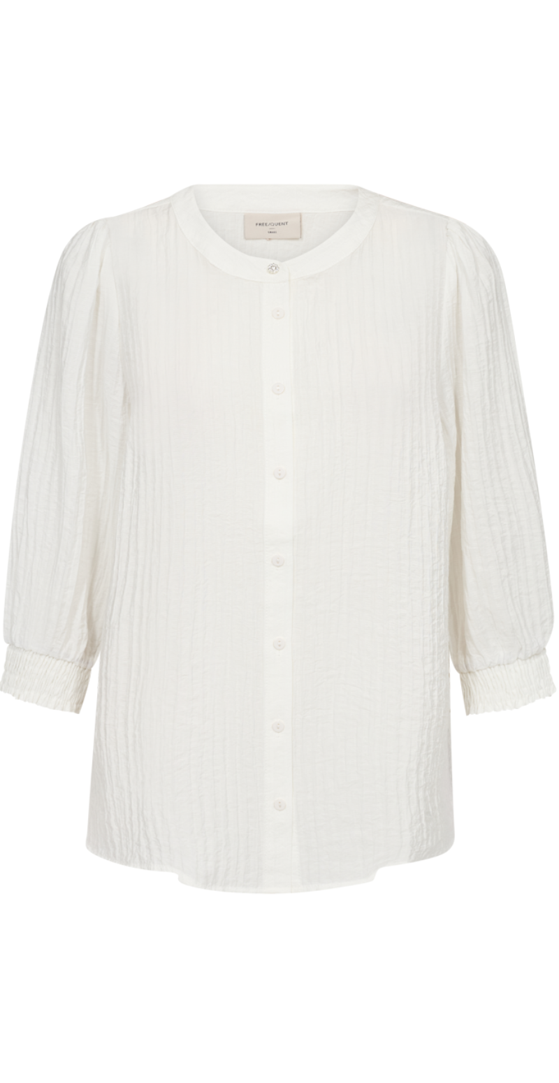 Aby bluse med struktur off-white