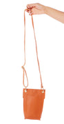 Læder mobiltaske orange Likelondon