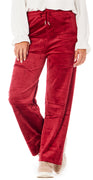 Bukser i fløjl med snøre rød Likelondon