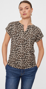 T-shirt med leopardprint moonbeam w. black