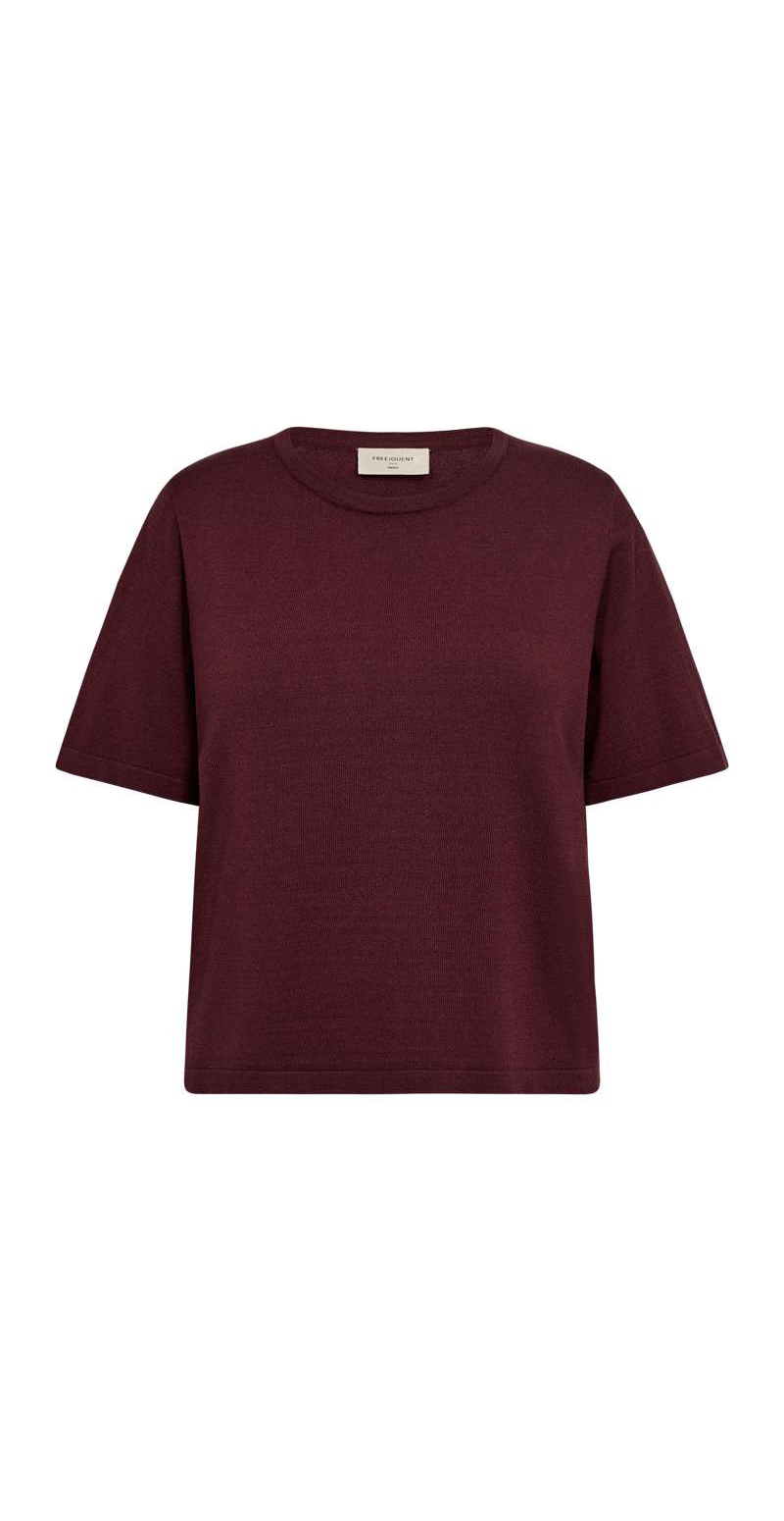 Rose pullover med korte ærmer og stræk port royale Freequent