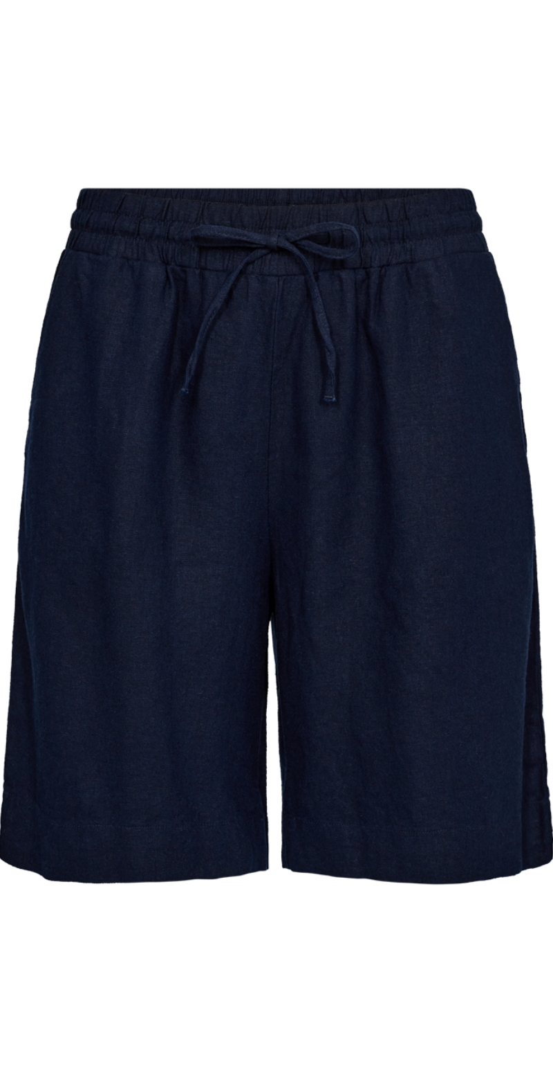 Lava hør shorts navy