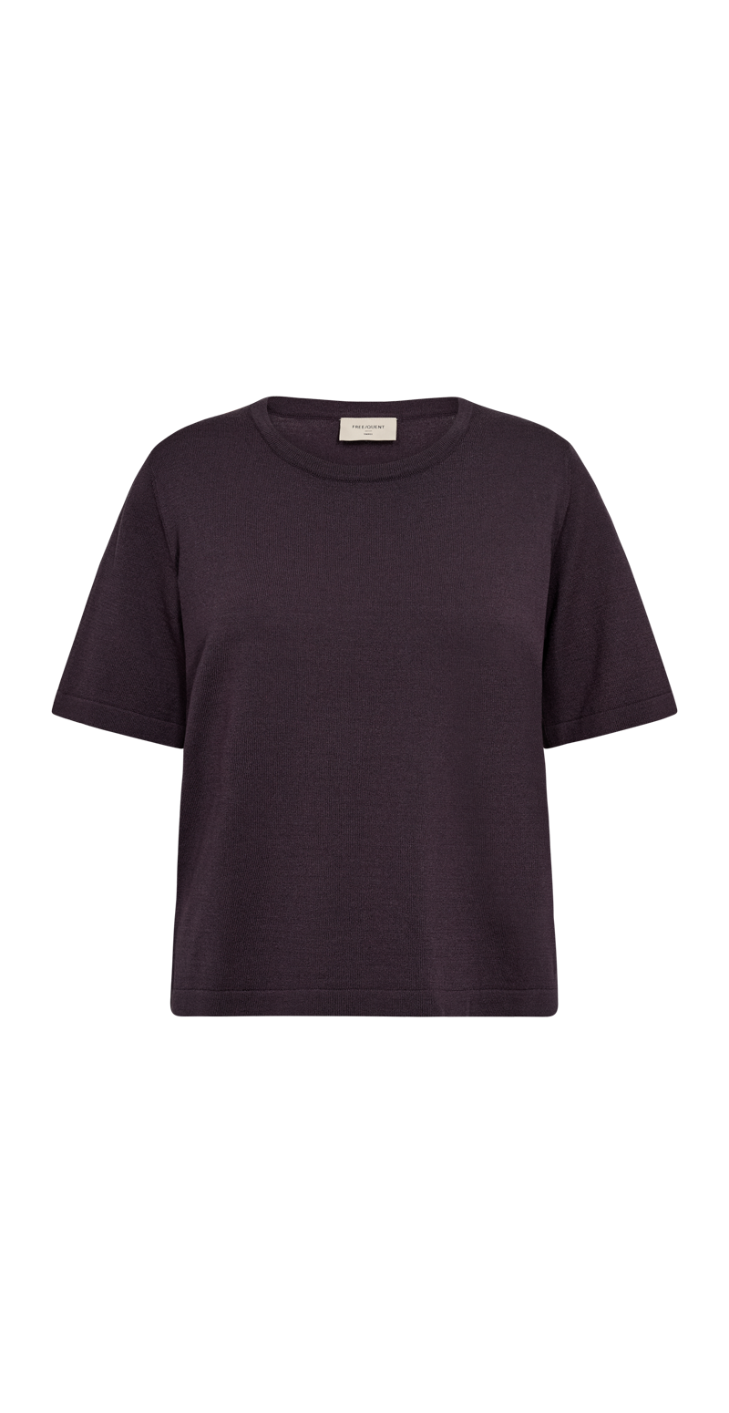 Rose pullover med korte ærmer og stræk nightshade Freequent