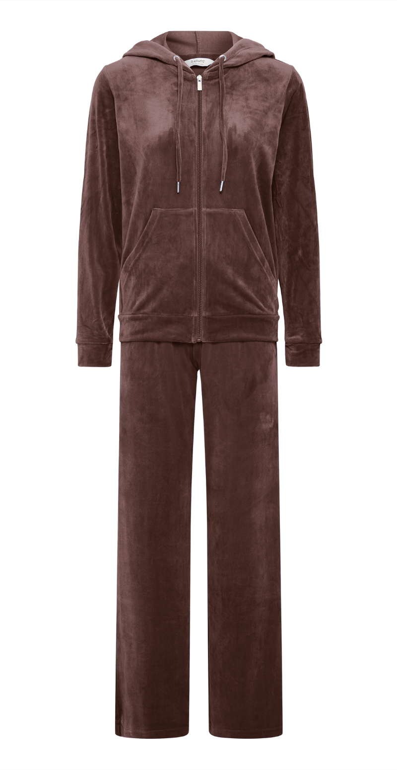 Mitza velour sæt med bukser og cardigan java B.young