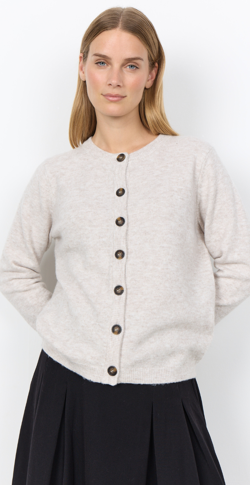 Orlean cardigan taupe Soyaconcept