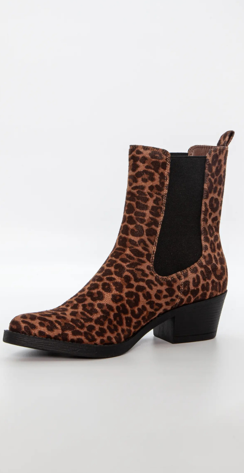 Støvletter med leopardprint brown/multi