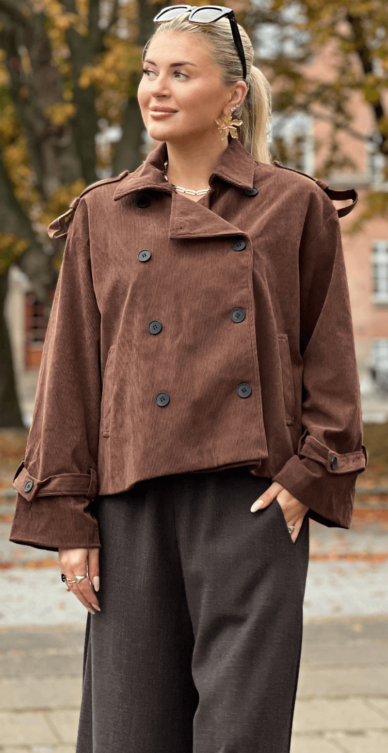 Marika fløjlsjakke brun LikeLondon