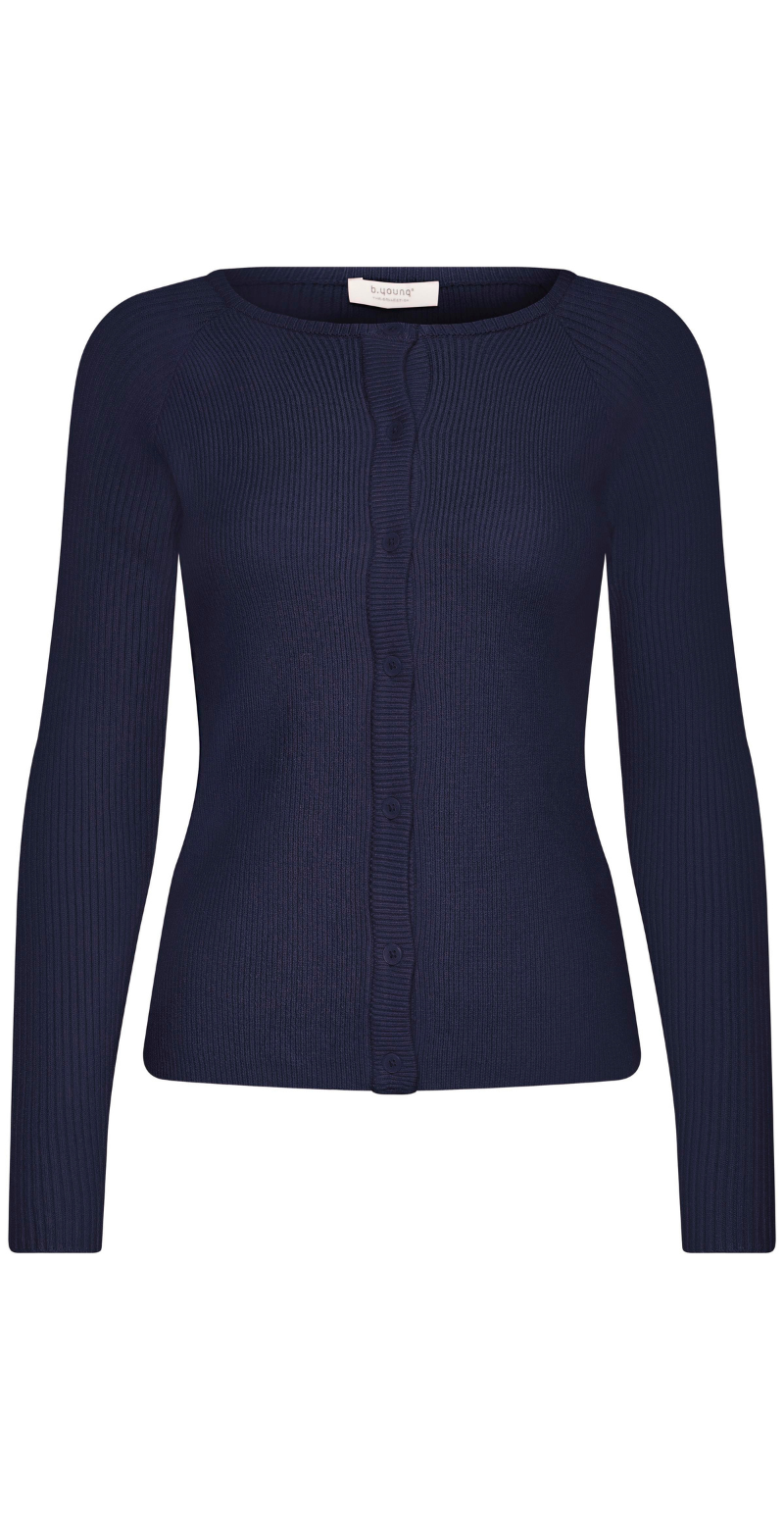 Norma rib cardigan navy blazer B.young