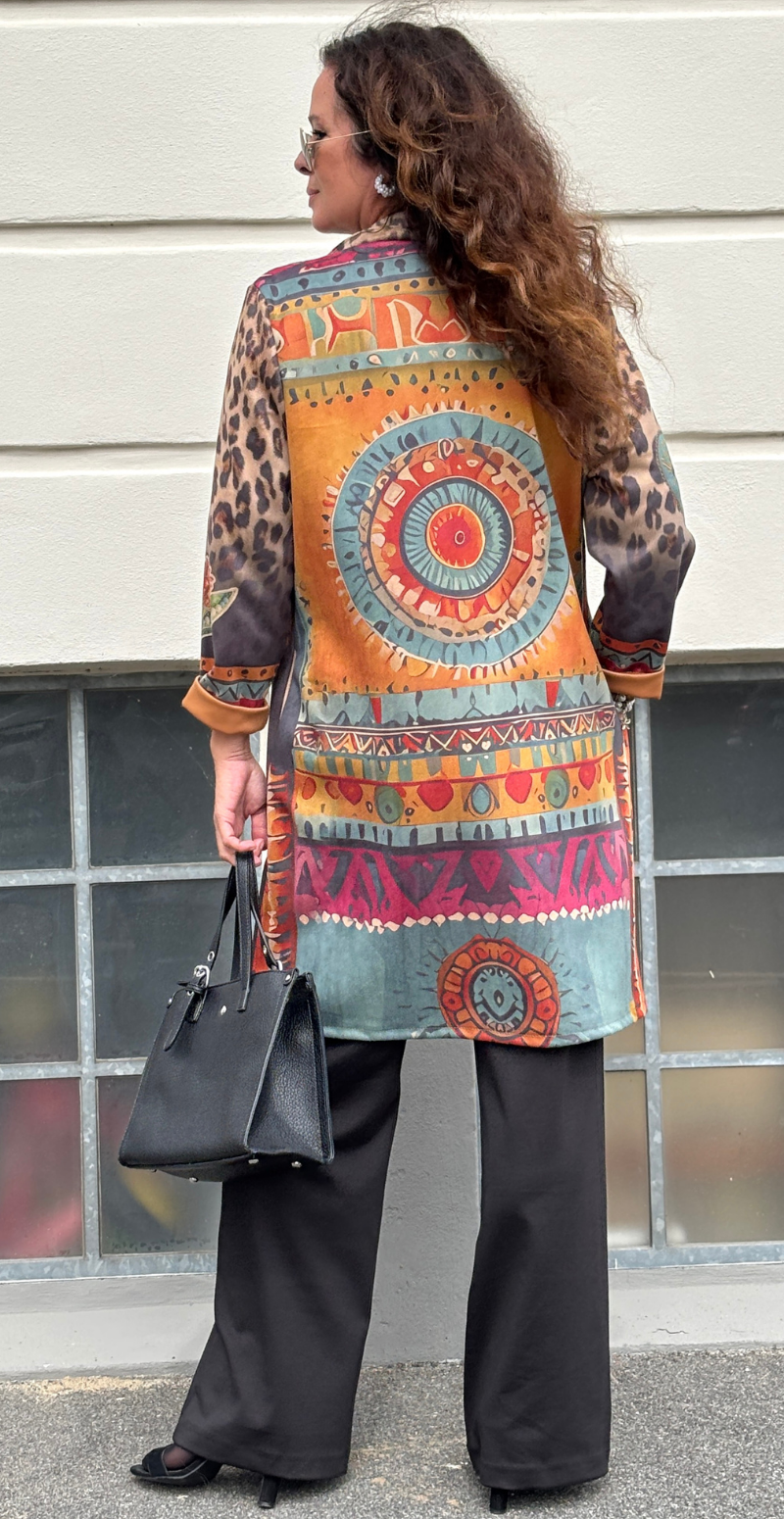 Katie jakke med print Frida Kahlo multi LikeLondon