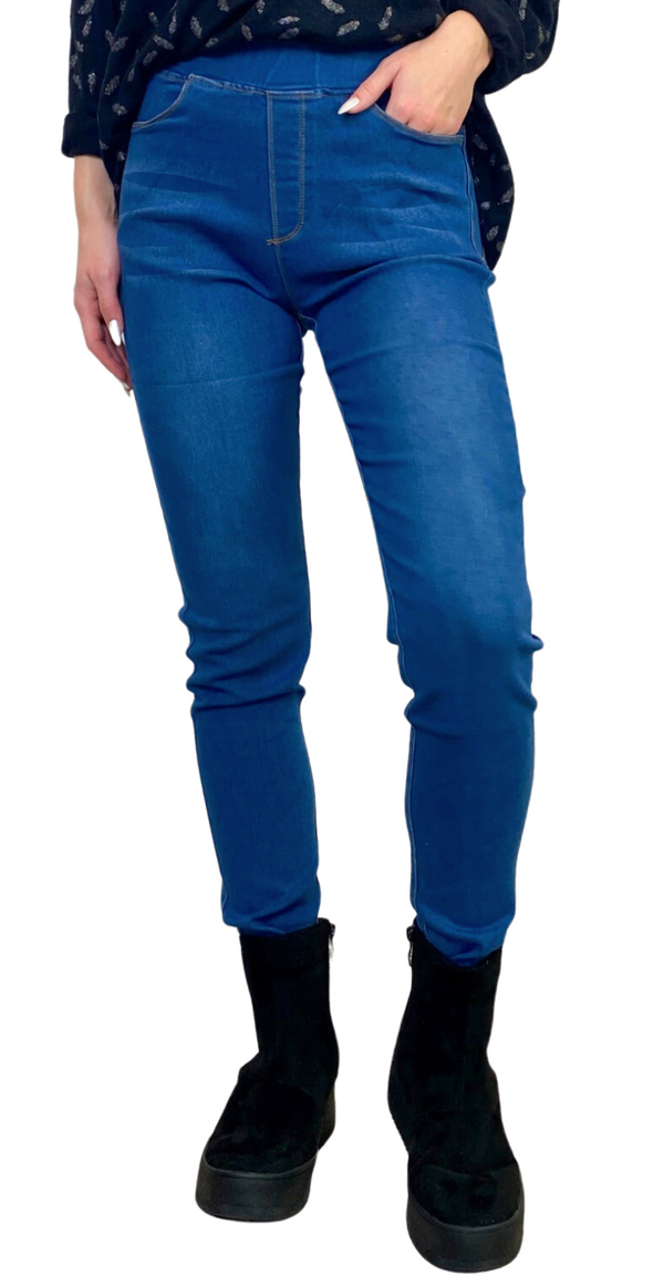 Denimbukser med stretch medium blå Likelondon