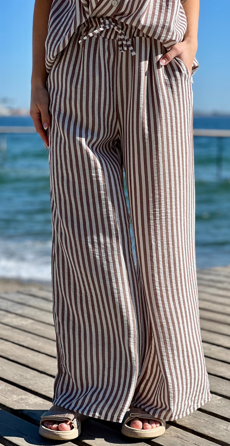 Lilje sæt med stribet bluse og bukser moro LikeLondon