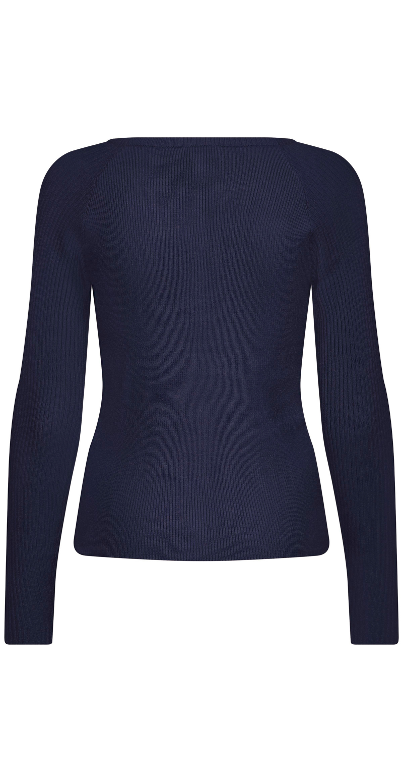 Norma rib cardigan navy blazer B.young
