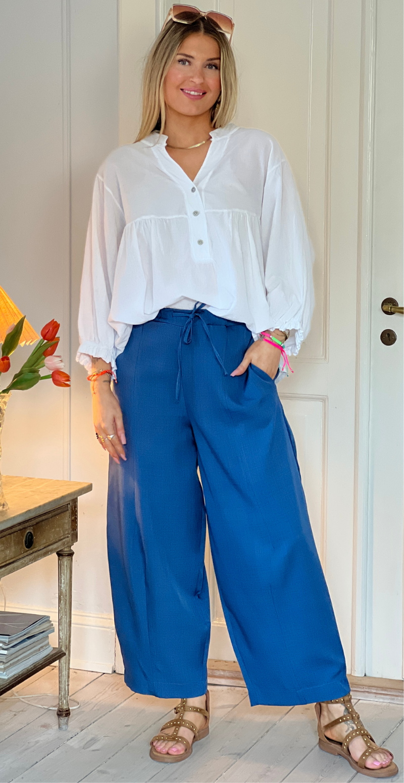 Romy bukser med vidde og bindebånd i taljen jeans LikeLondon