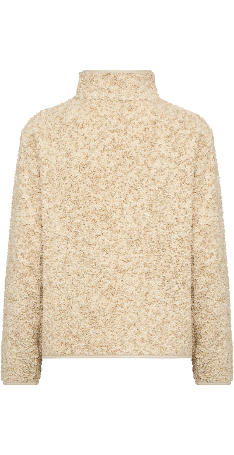 Bessie jakke i teddylook med foer beige Soya Concept