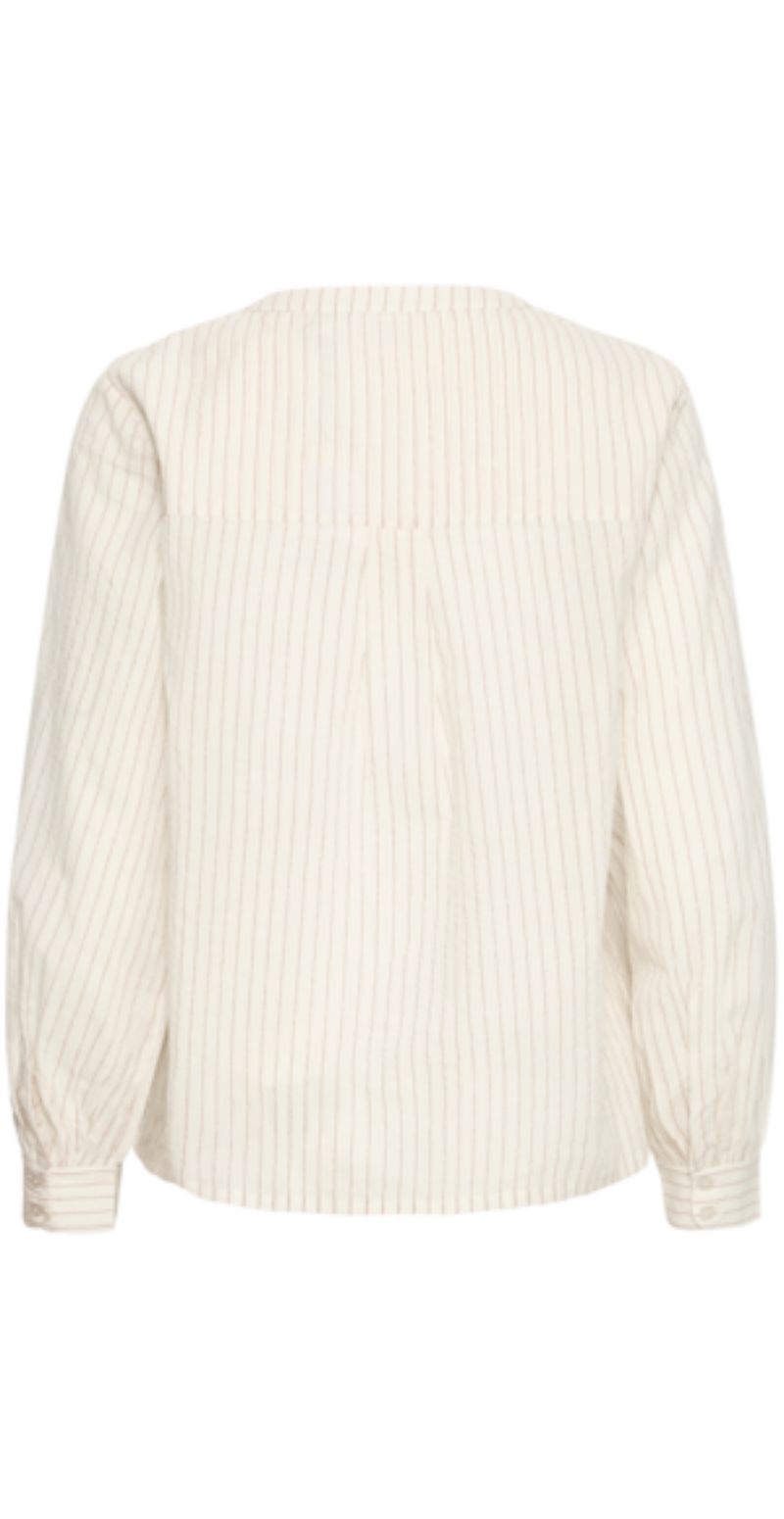 Higlitter bluse med striber rose gold metallic B.young