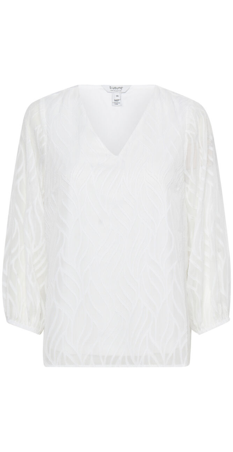 Frikke bluse med mønster off white B.young