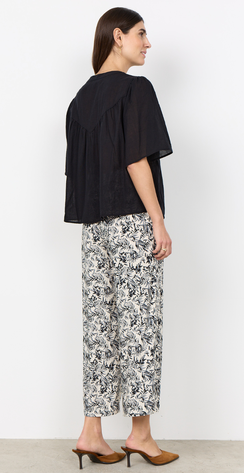 Jenny gennemknappet bluse med blonder sort LikeLondon