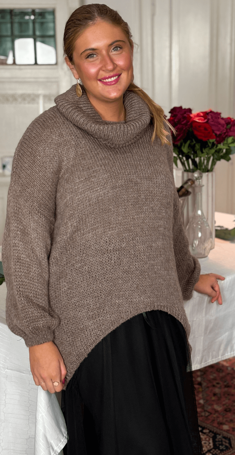 Irene uldstrik med halskrave fango LikeLondon