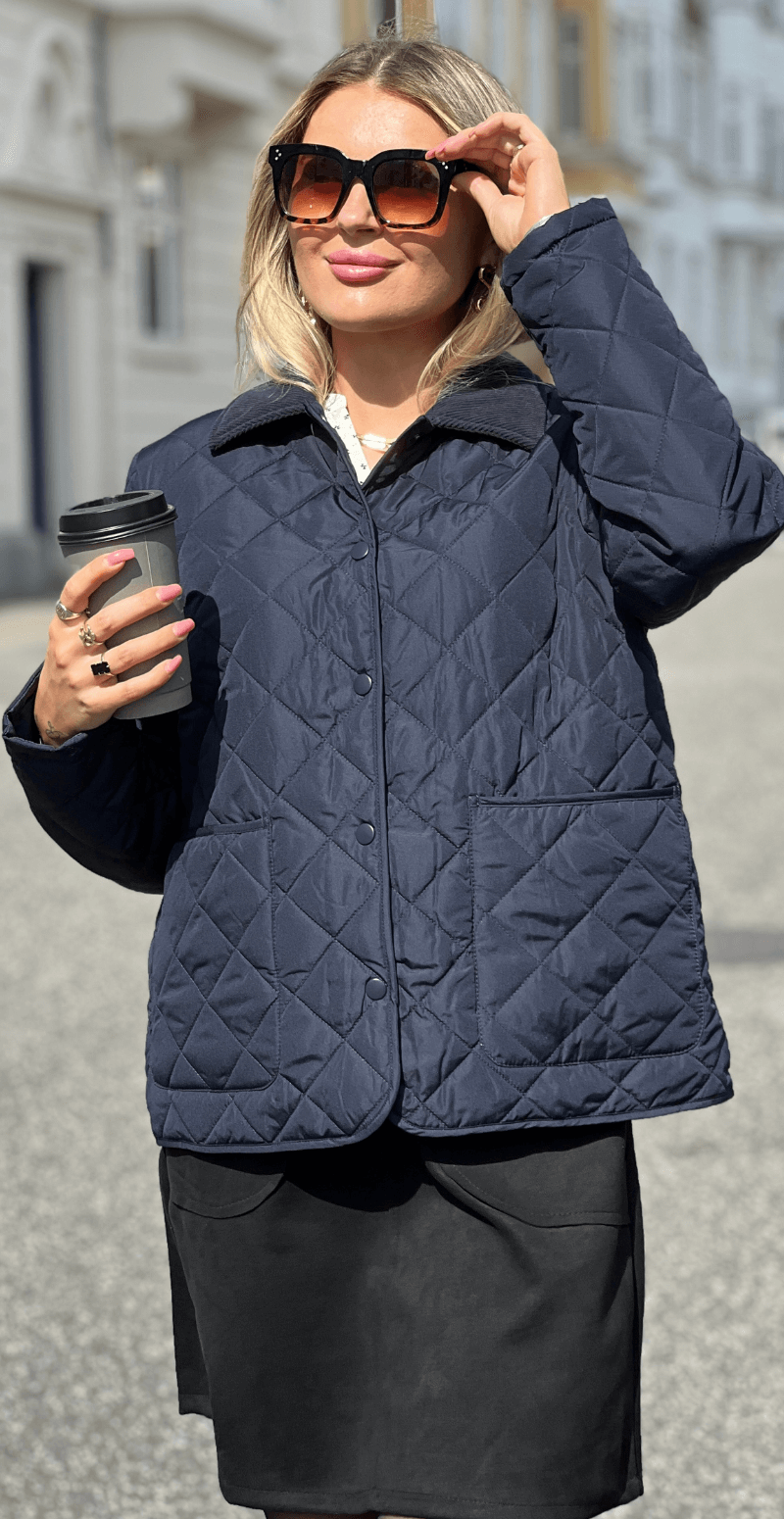 Fenya kort jakke navy