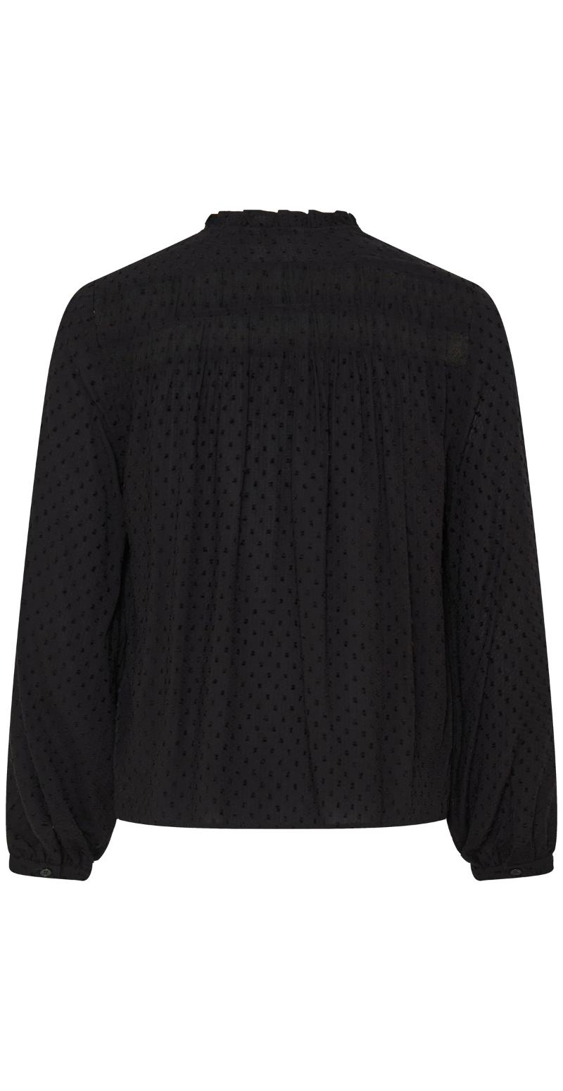 Helmine bluse med hulmønster meteorite B.young