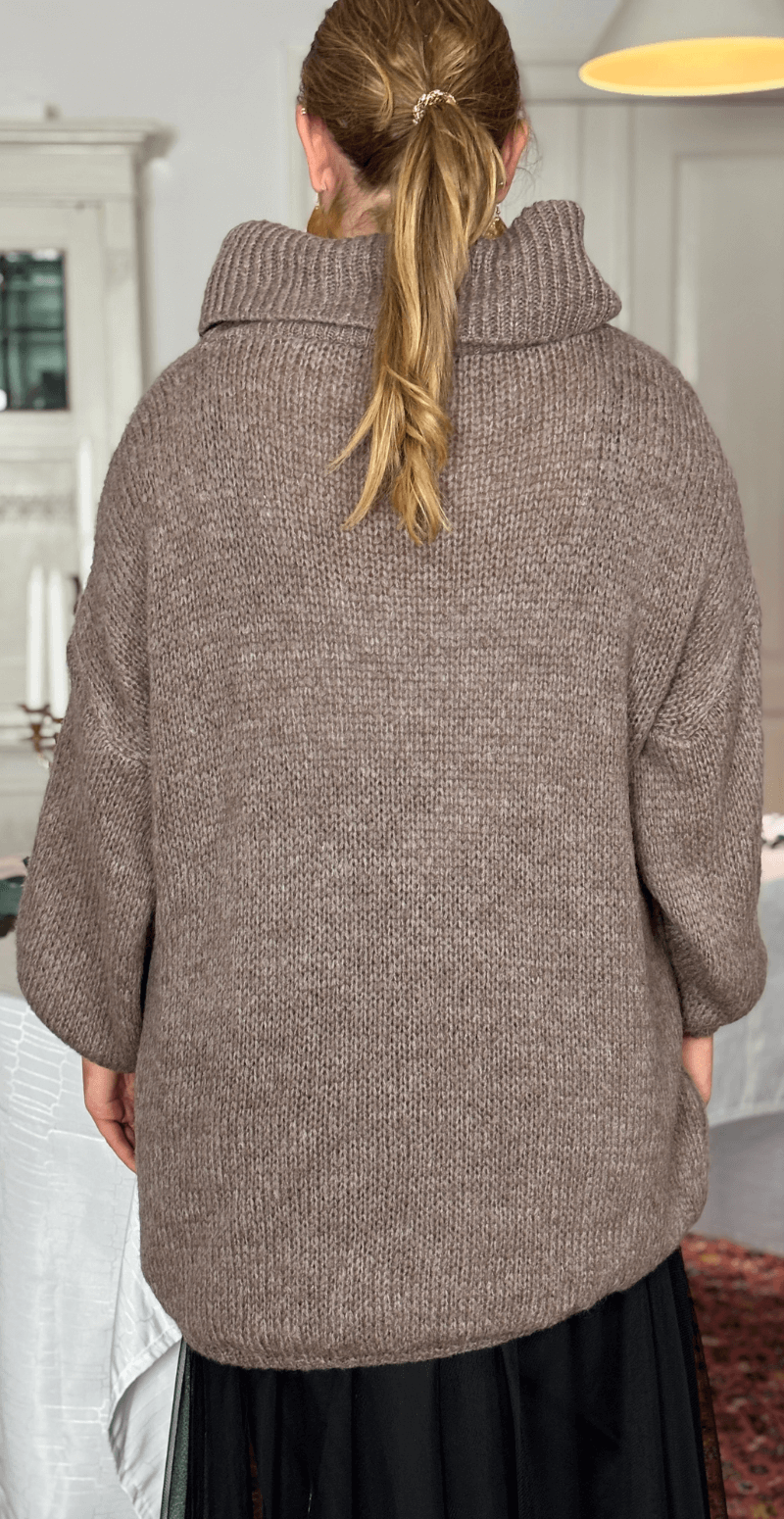 Irene uldstrik med halskrave fango LikeLondon