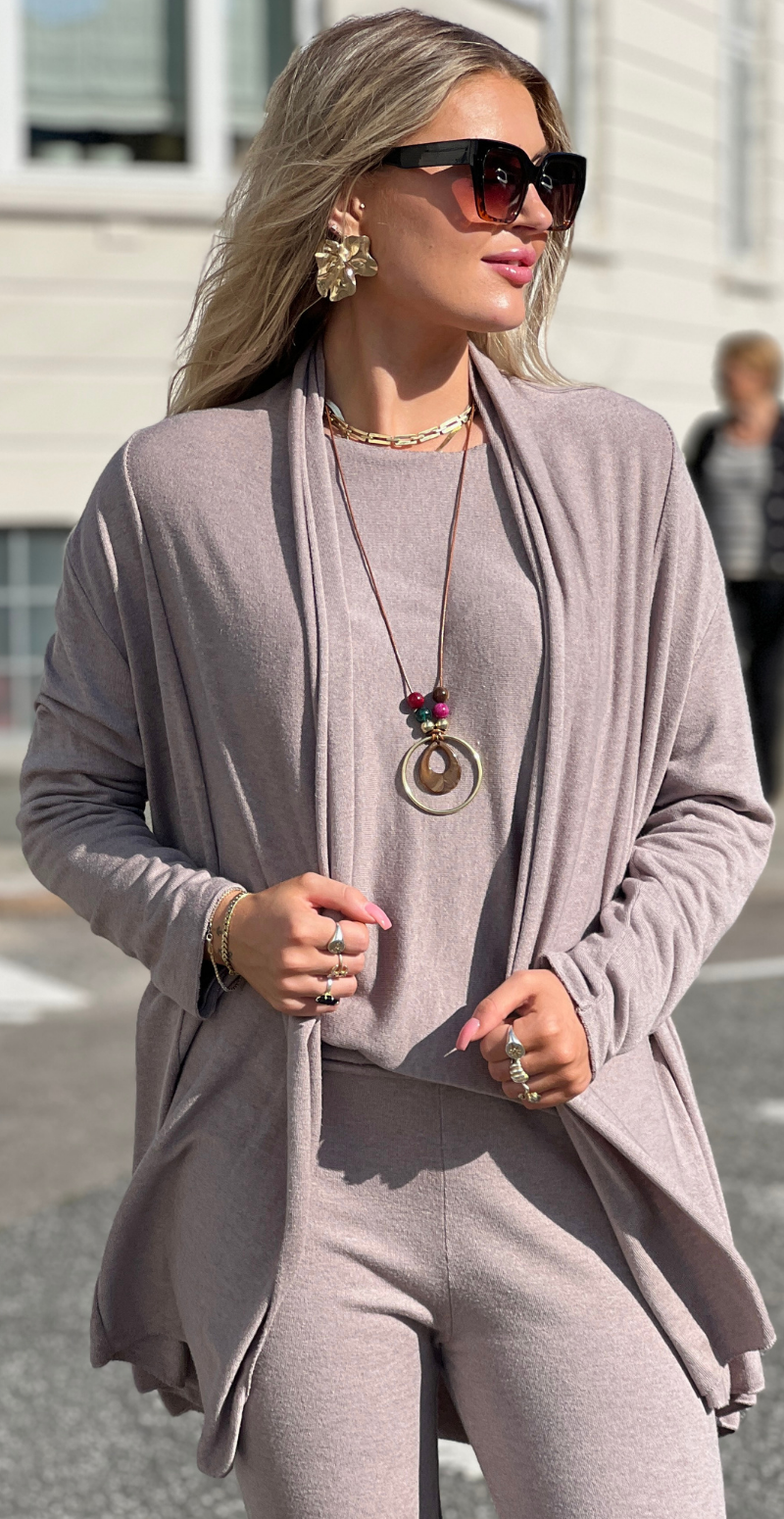 Elena cardigan fango LikeLondon