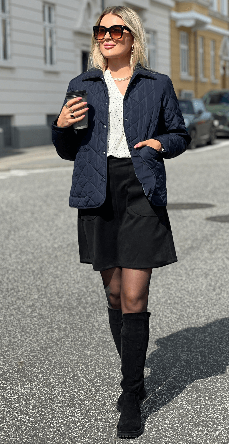 Fenya kort jakke navy