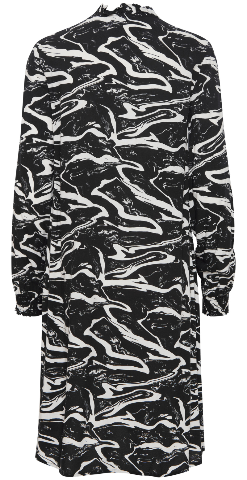 Josa kjole med v-hals black mix