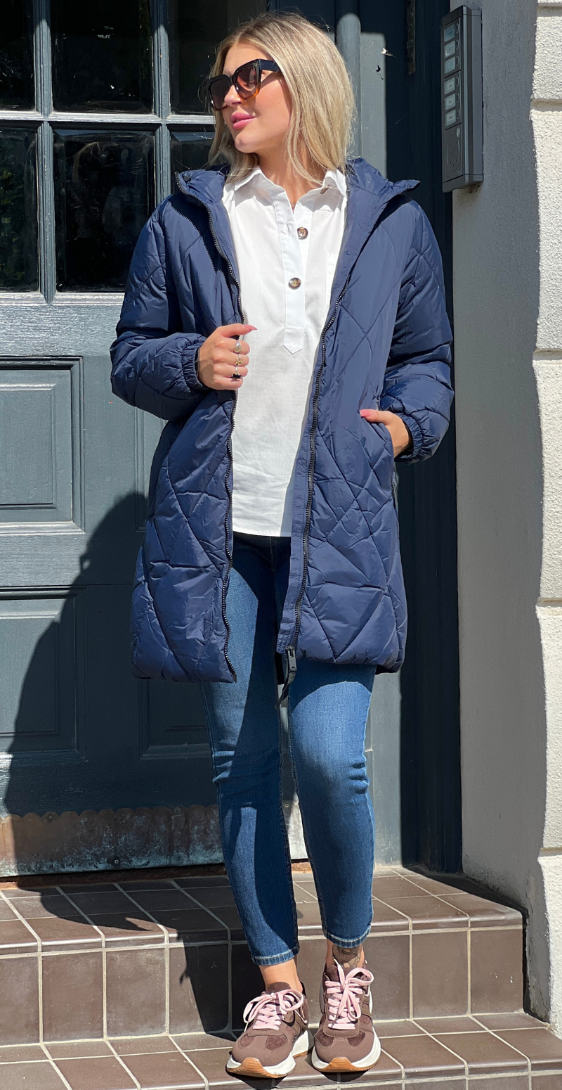 Bomina frakke navy blazer