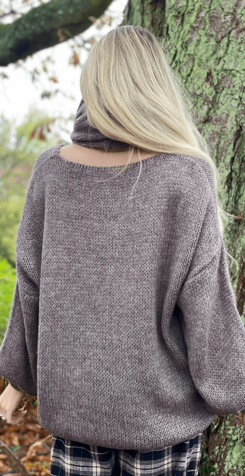 Lupita uldstrik med tørklæde fango LikeLondon