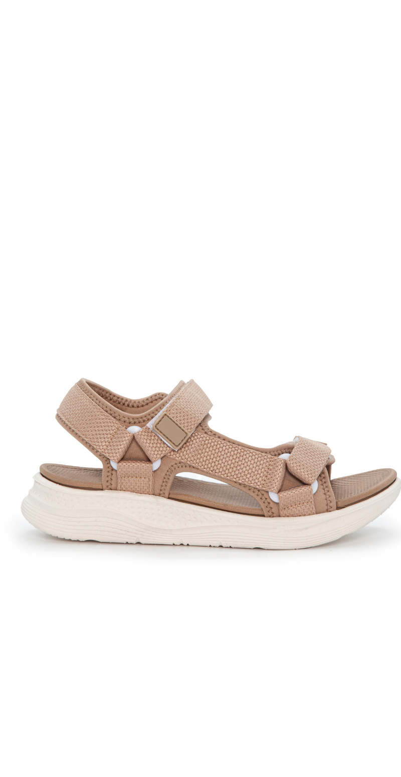Sandal med justerbare stropper taupe Duffy