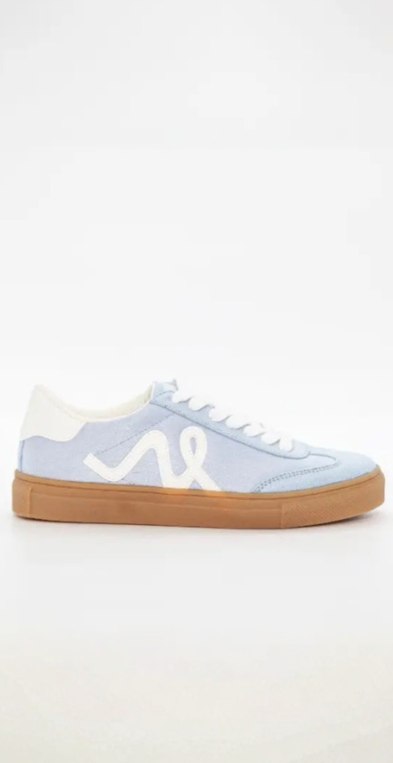 Sneaker i retrolook med snøre light blue Duffy