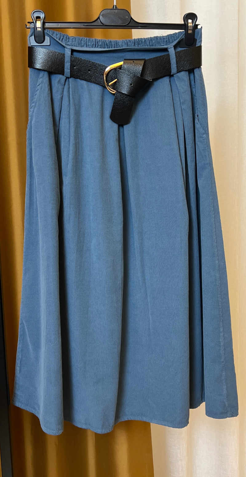 Baily fløjlsnederdel med lommer og bælte jeans LikeLondon